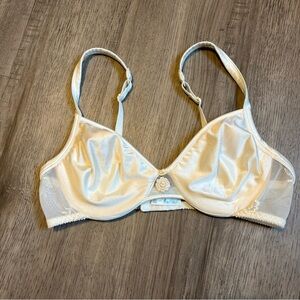 Vintage Olga Cream Satin Bra